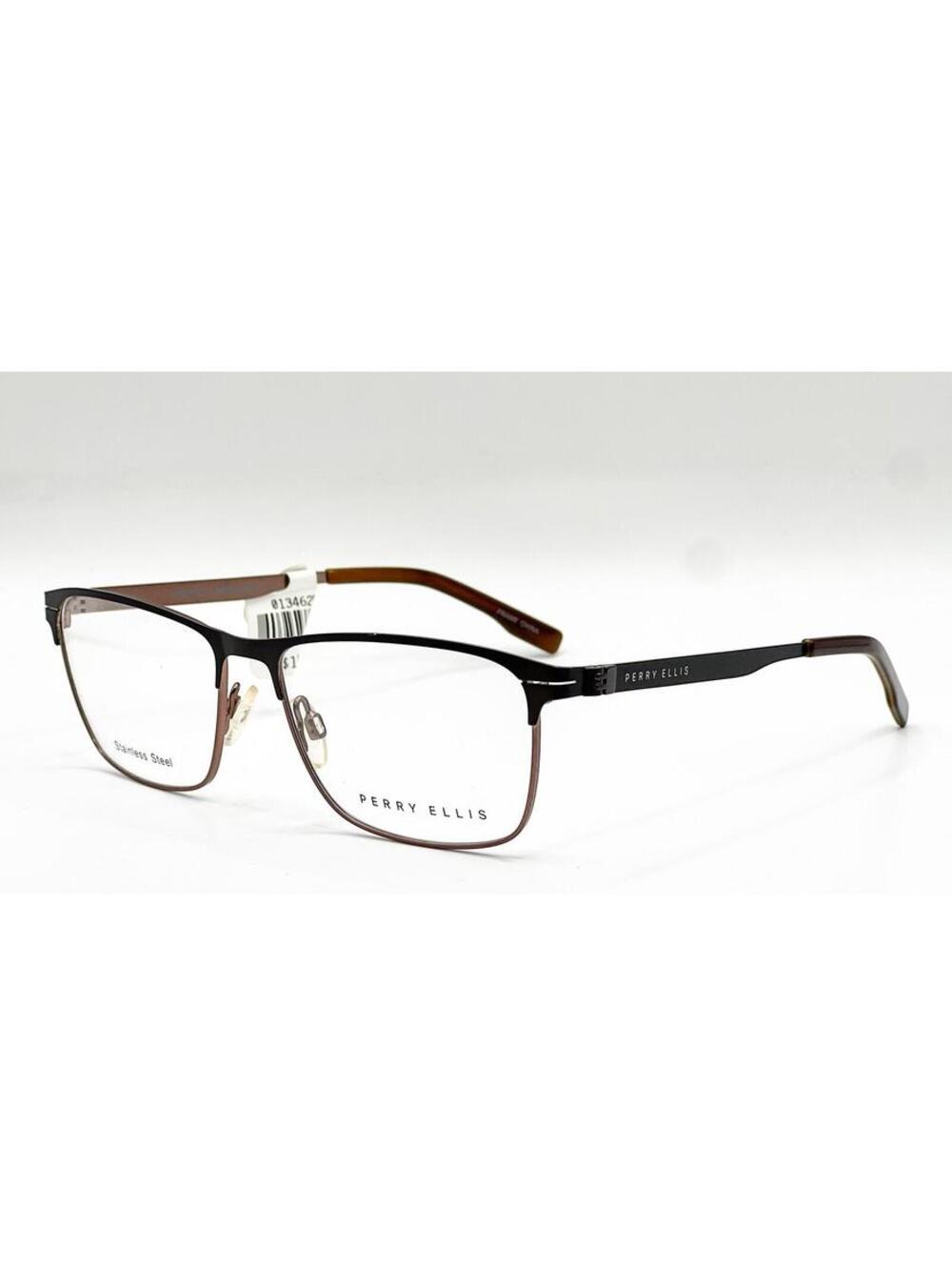 Perry Ellis Pe 408-1 Black/Brown Authentic Eyeglasses 55-16-140